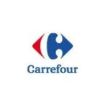 Logo de Carrefour con fondo blanco, representando su colaboración con el comparador de precios locomparo